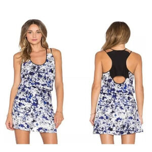 parker floral print slip dress